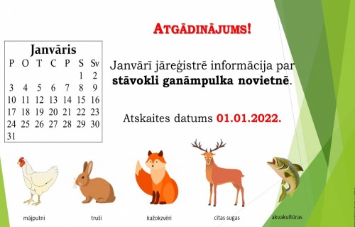 Pārskatam par stāvokli ganāmpulkā