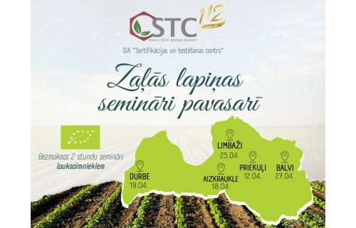 “Zaļās lapiņas” semināri pavasarī!