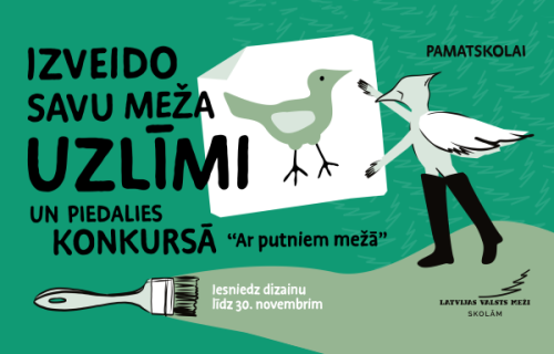 "Ar putniem mežā" - piedalies uzlīmju dizaina konkursā!