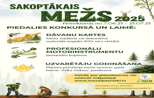 Izsludināta pieteikšanās konkursam “Sakoptākais mežs 2025”