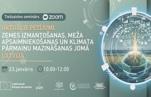 Iepazīstinās ar aktuālajiem pētījumiem par zemes un meža izmantošanu, kā arī klimata pārmaiņu mazināšanu Latvijā